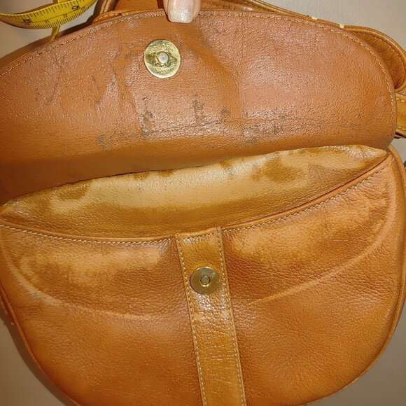 MCM  Crossbody Bag Patricia Cognac Leather Vintage Gold Hardware Parts Project - Picture 9 of 16